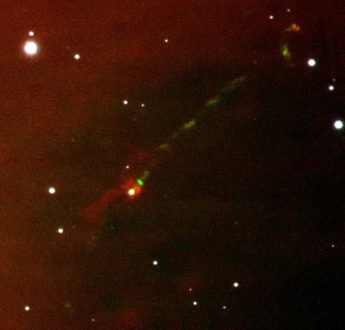 Коричневый карлик испускает джет длиной порядка десятых долей парсека Коричневый карлик испускает джет длиной порядка десятых долей парсека