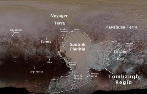Геологические особенности Плутона получили официальные названия Геологические особенности Плутона получили официальные названия